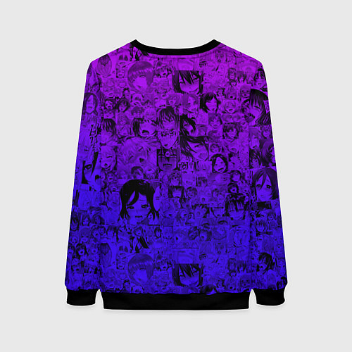 Женский свитшот Ахегао яркий градиент / 3D-Черный – фото 2