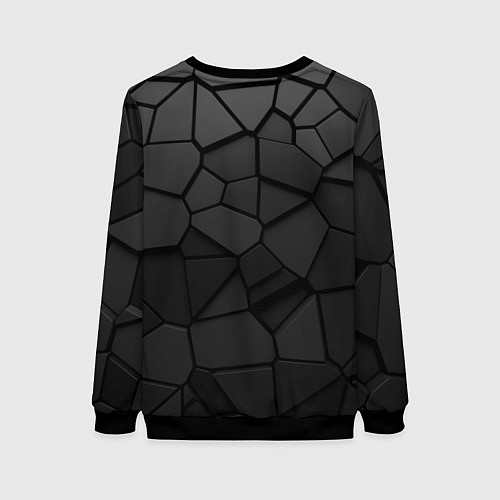 Женский свитшот Черные стальные плиты / 3D-Черный – фото 2