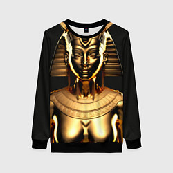 Свитшот женский Египетская царица - Золотой бюст, цвет: 3D-черный