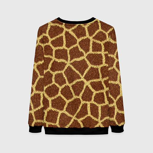 Женский свитшот Текстура жирафа / 3D-Черный – фото 2