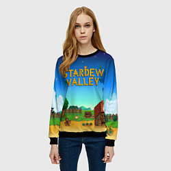 Свитшот женский Мой дом в Stardew Valley, цвет: 3D-черный — фото 2