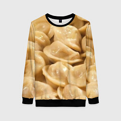 Свитшот женский Пельмени, цвет: 3D-черный