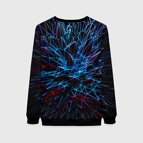 Женский свитшот Abstract black crystals / 3D-Черный – фото 2