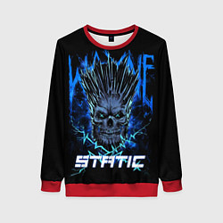 Свитшот женский X Static - Wayne Static skull, цвет: 3D-красный
