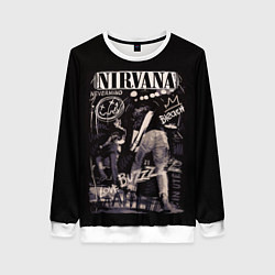 Свитшот женский Nirvana bleach, цвет: 3D-белый