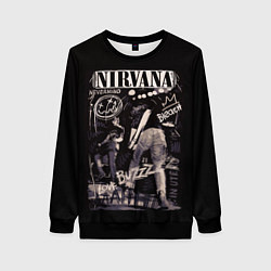 Свитшот женский Nirvana bleach, цвет: 3D-черный