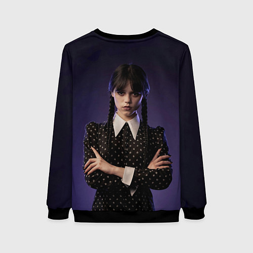 Женский свитшот Wednesday: Violet Light / 3D-Черный – фото 2