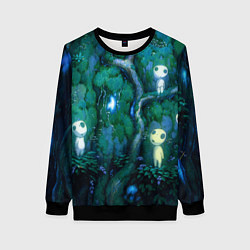 Свитшот женский Kodama tree, цвет: 3D-черный