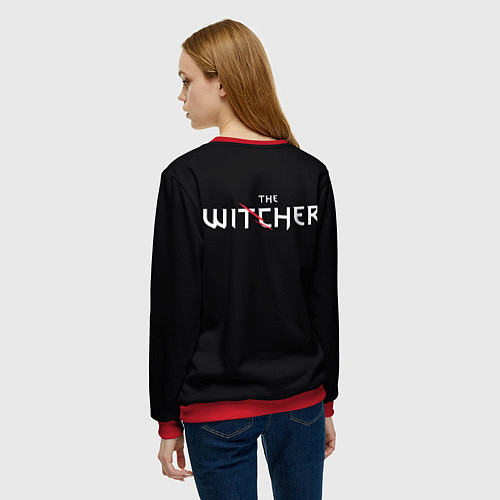 Женский свитшот Witcher art / 3D-Красный – фото 4