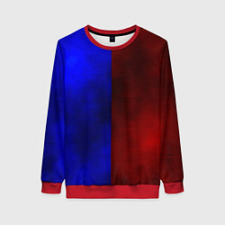 Женский свитшот Половина синяя, половина красная