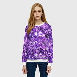 Свитшот женский Битые стекляшки, цвет: 3D-белый — фото 2