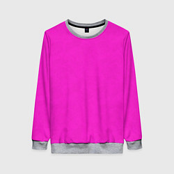 Свитшот женский Розовый фуксиевый текстурированный, цвет: 3D-меланж