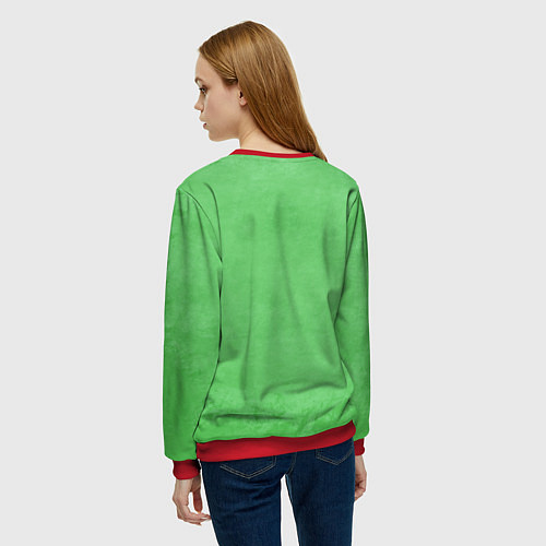 Женский свитшот Поп ит единорог на траве / 3D-Красный – фото 4