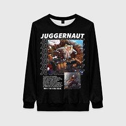 Свитшот женский Juggernaut надписи, цвет: 3D-черный
