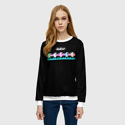Свитшот женский NewJeans logo bunnies Minji Hanni Danielle Haerin, цвет: 3D-белый — фото 2