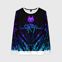 Свитшот женский Stray neon paint splashes, цвет: 3D-белый
