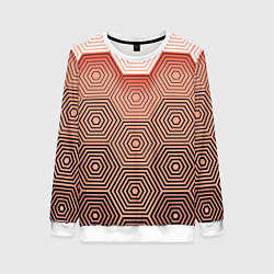 Свитшот женский Multi- faceted pattern, цвет: 3D-белый