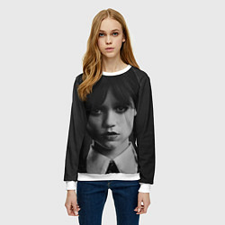 Свитшот женский Симпатичная Уэнсдэй, цвет: 3D-белый — фото 2