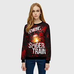 Свитшот женский Demonic spider-train, цвет: 3D-черный — фото 2