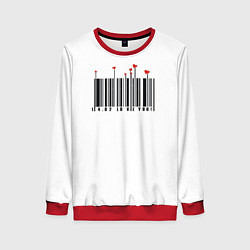 Свитшот женский Barcode love you, цвет: 3D-красный