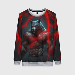 Свитшот женский Брутальный оборотень, цвет: 3D-меланж