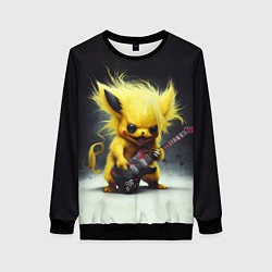 Свитшот женский Rocker Pikachu, цвет: 3D-черный