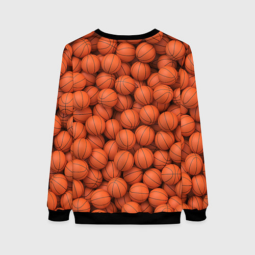 Женский свитшот Баскетбольные мячи / 3D-Черный – фото 2
