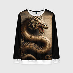 Женский свитшот Китайский дракон с открытой пастью