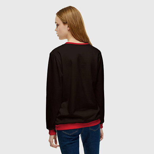 Женский свитшот Огненный дракон / 3D-Красный – фото 4