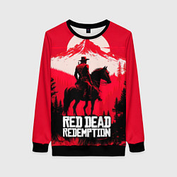 Свитшот женский Red Dead Redemption, mountain, цвет: 3D-черный