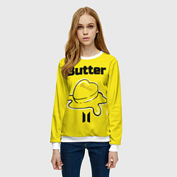 Свитшот женский BTS butter, цвет: 3D-белый — фото 2