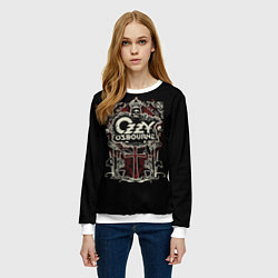Свитшот женский Ozzy Osbourne logo, цвет: 3D-белый — фото 2