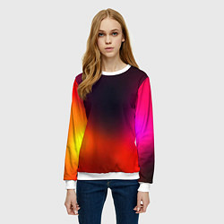 Свитшот женский Абстрактная текстура, цвет: 3D-белый — фото 2