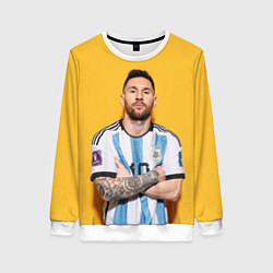 Свитшот женский Lionel Messi 10, цвет: 3D-белый