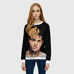 Свитшот женский XXXTentacion art, цвет: 3D-белый — фото 2