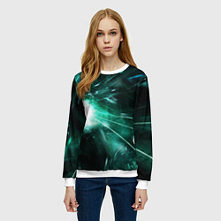 Свитшот женский Световая вспышка, цвет: 3D-белый — фото 2