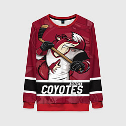 Свитшот женский Arizona Coyotes маскот, цвет: 3D-красный
