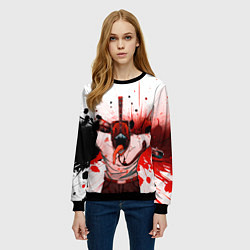 Свитшот женский Человек-Бензопила: Денжи, цвет: 3D-черный — фото 2