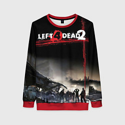 Свитшот женский Left 4 dead ночной город, цвет: 3D-красный