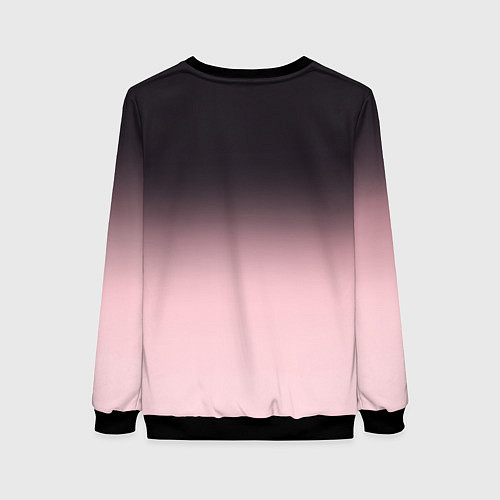 Женский свитшот Градиент: от черного к розовому / 3D-Черный – фото 2