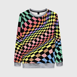 Женский свитшот Colorful avant-garde chess pattern - fashion