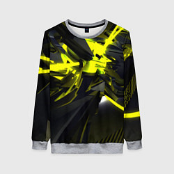 Свитшот женский Yellow gold abstraction, цвет: 3D-меланж