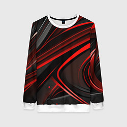 Женский свитшот Black and red abstract