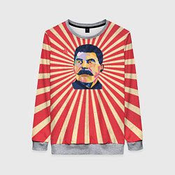 Свитшот женский Сталин полигональный, цвет: 3D-меланж