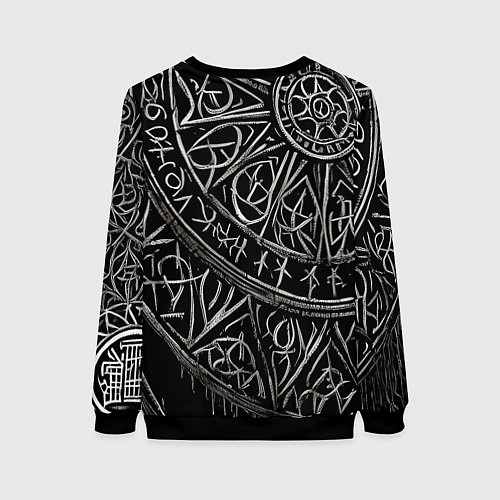 Женский свитшот Узор скверна / 3D-Черный – фото 2