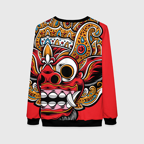 Женский свитшот Barong - Bali - tattoo / 3D-Черный – фото 2