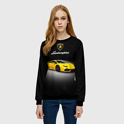 Свитшот женский Спорткар Lamborghini Aventador, цвет: 3D-черный — фото 2