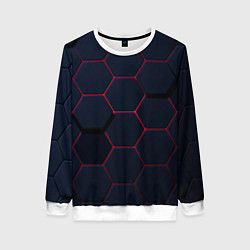 Свитшот женский Светящиеся стальная броня, цвет: 3D-белый