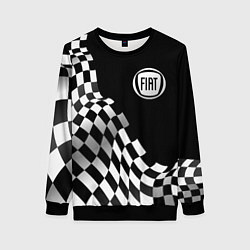 Свитшот женский Fiat racing flag, цвет: 3D-черный