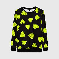 Женский свитшот Листья - Монстера